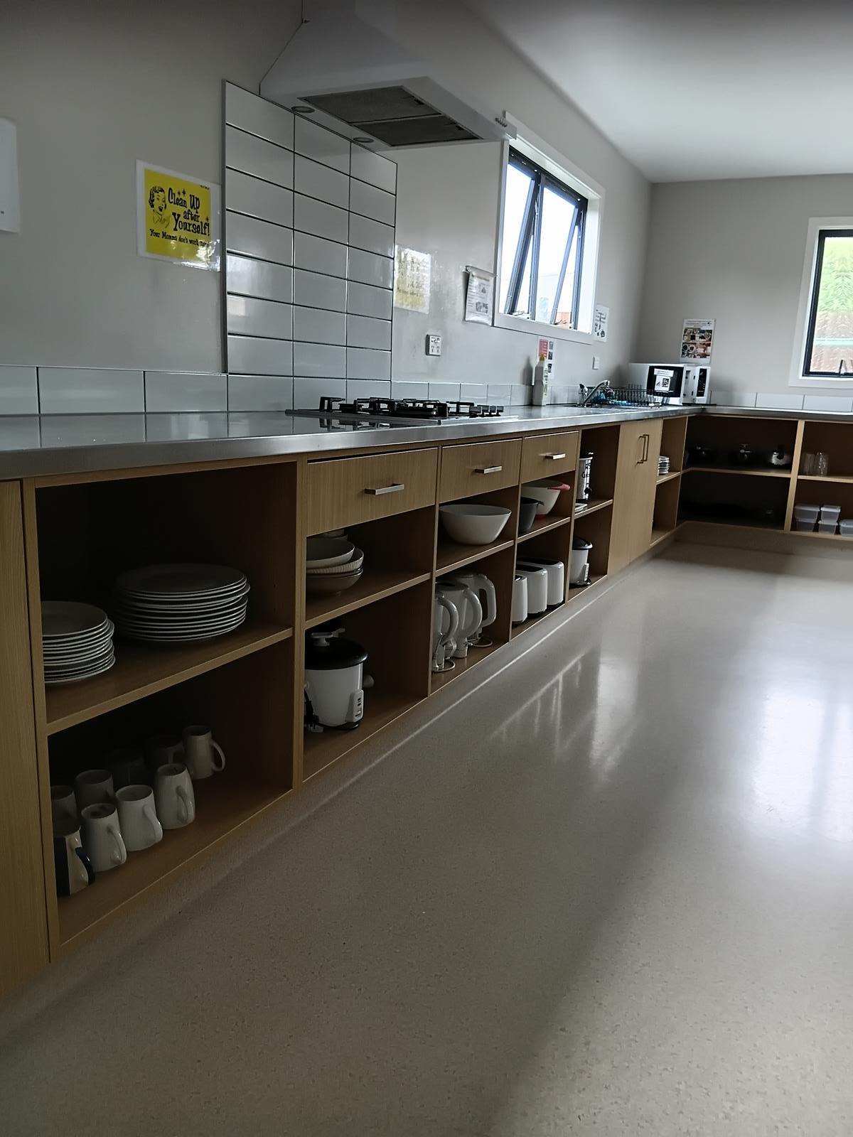 Modern kitchen with appliances and storage