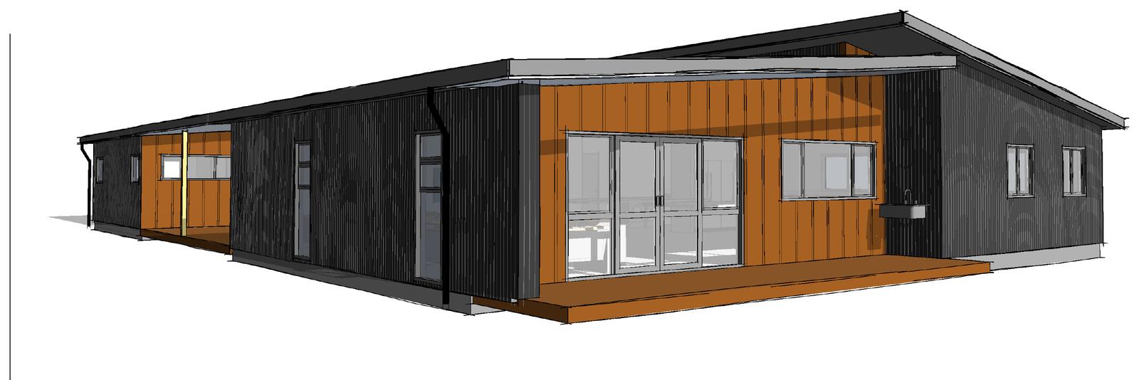 RSE Blenheim accommodation, front view architectural render