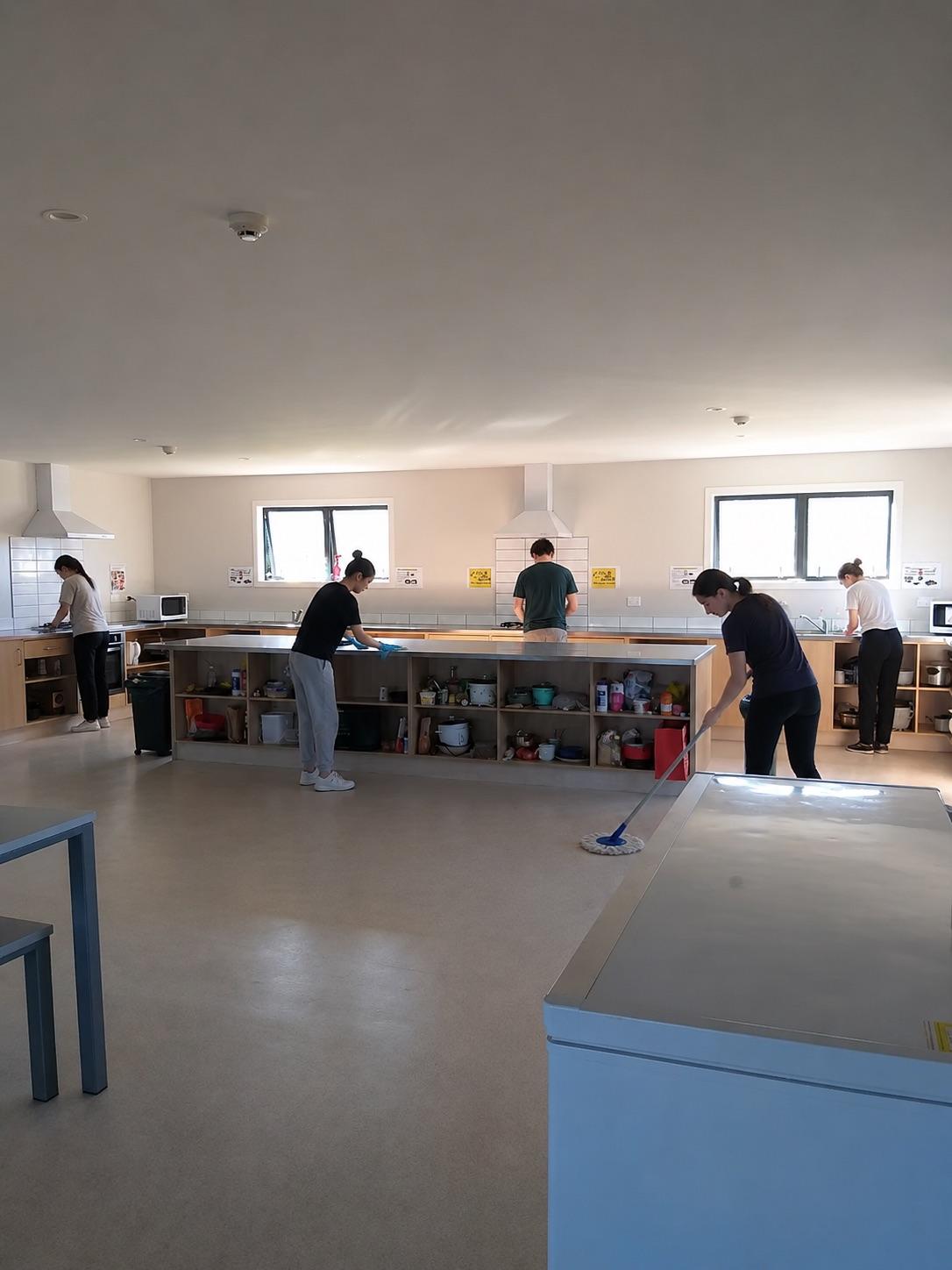 Service workers at RSE Group accommodation